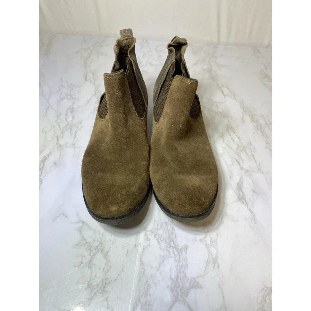 Aetrex Beth Brown Suede Leather Chelsea Boot Women Size 39 US 8